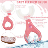 BPA Free Silicone Teething Toy for Baby (Small Pink)